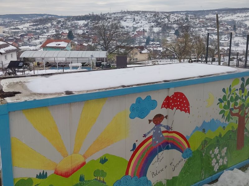 vista su Bihać dalla casa per minori non accompagnati gestita da IPSIA